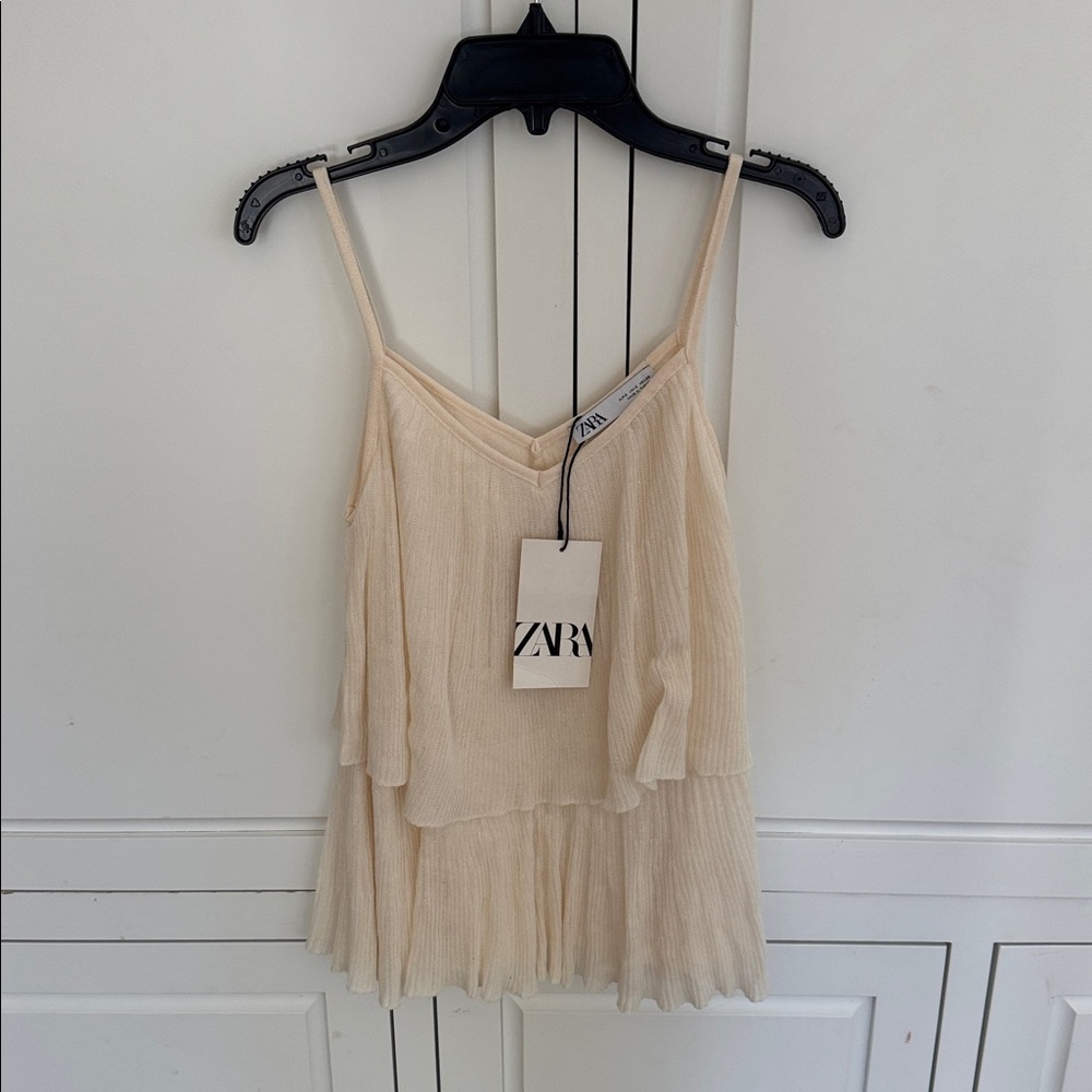 Zara Beige Layered Cami Top